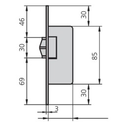 PICAPORTE  VAIVEN  8MM