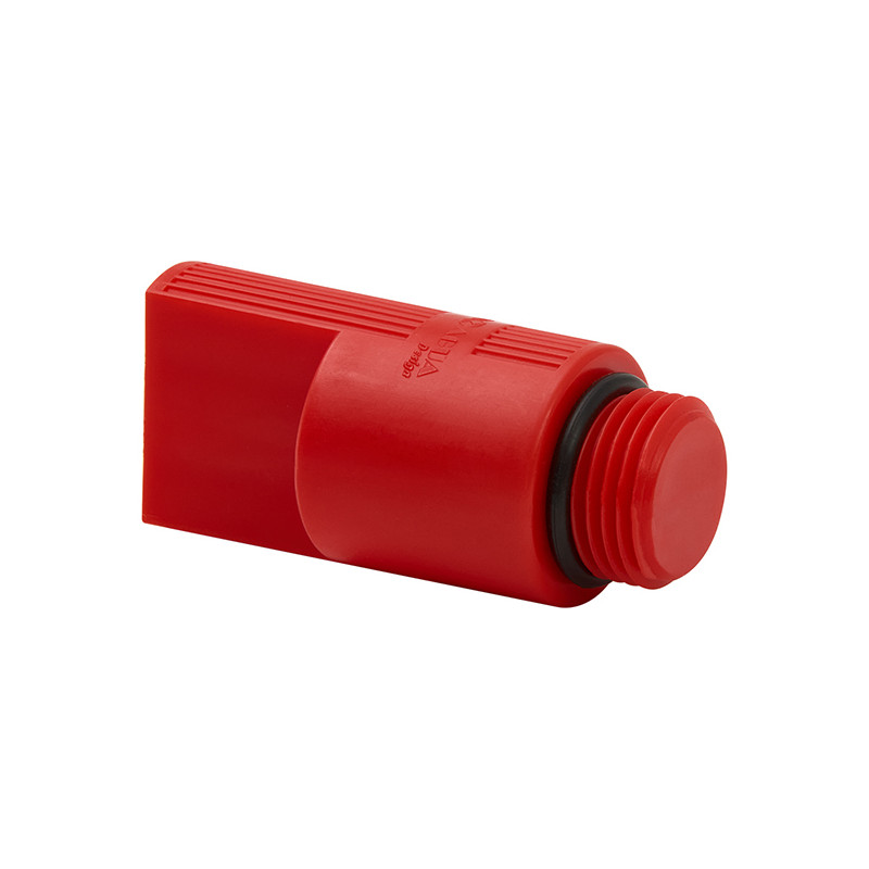 TAPON ALICATADO CON JUNTA TORICA ROJO