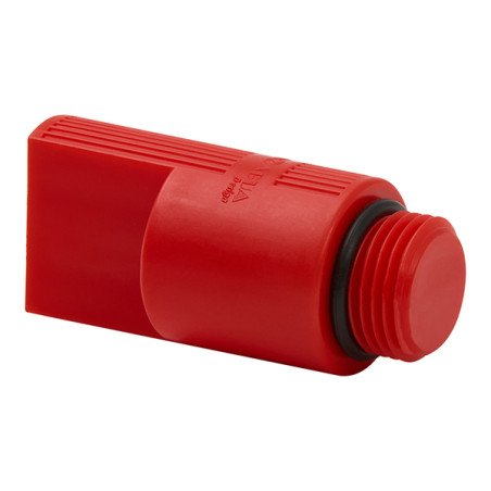 TAPON ALICATADO CON JUNTA TORICA ROJO