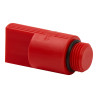 TAPON ALICATADO CON JUNTA TORICA ROJO