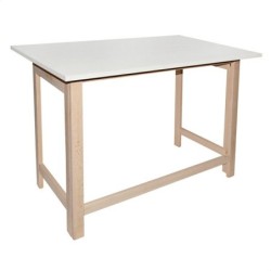 MESA  ESCRITORIO  PLEGABLE  de  MELAMINA  BLANCA