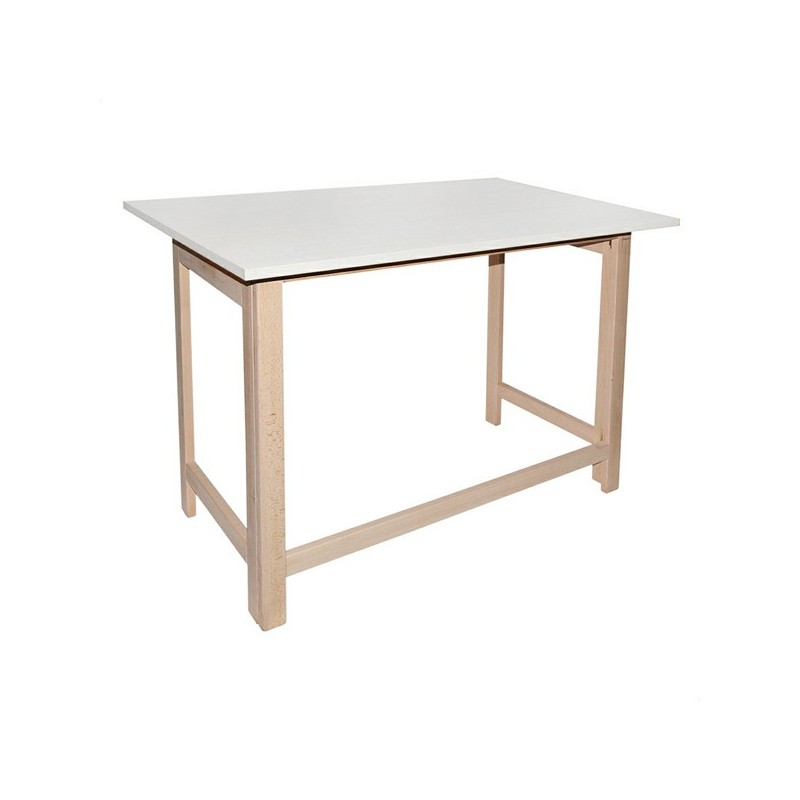 MESA  ESCRITORIO  PLEGABLE  de  MELAMINA  BLANCA