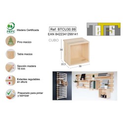 Caja  de  madera  Lauki