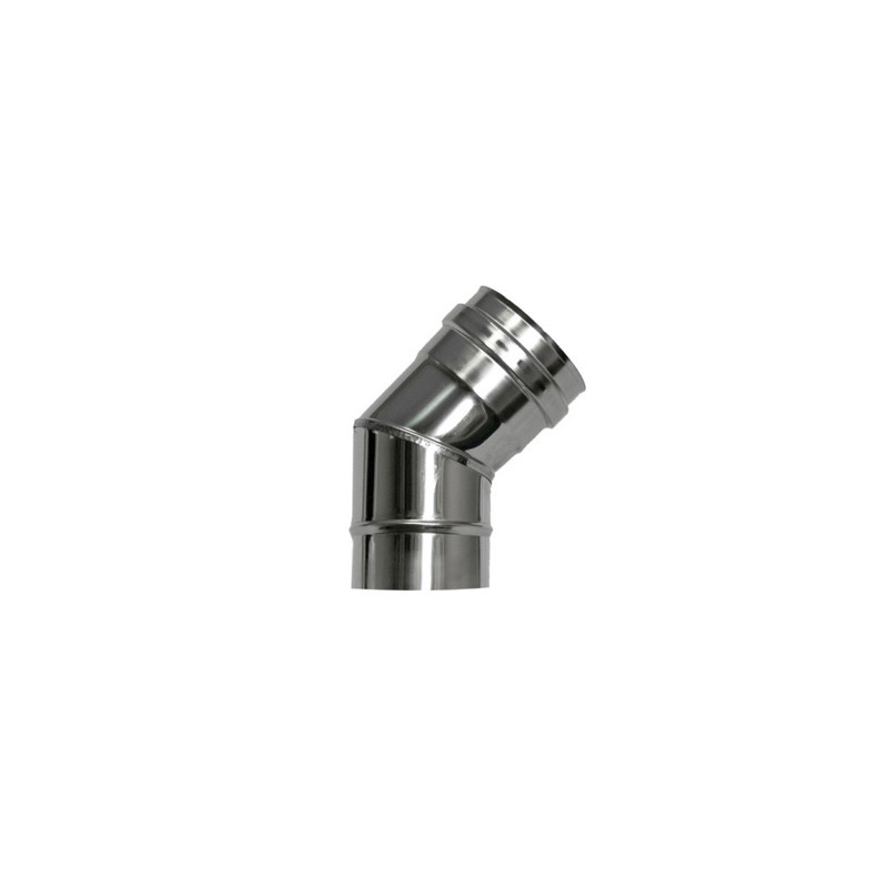 CODO ESTUFA INOXIDABLE 45 PELLET
