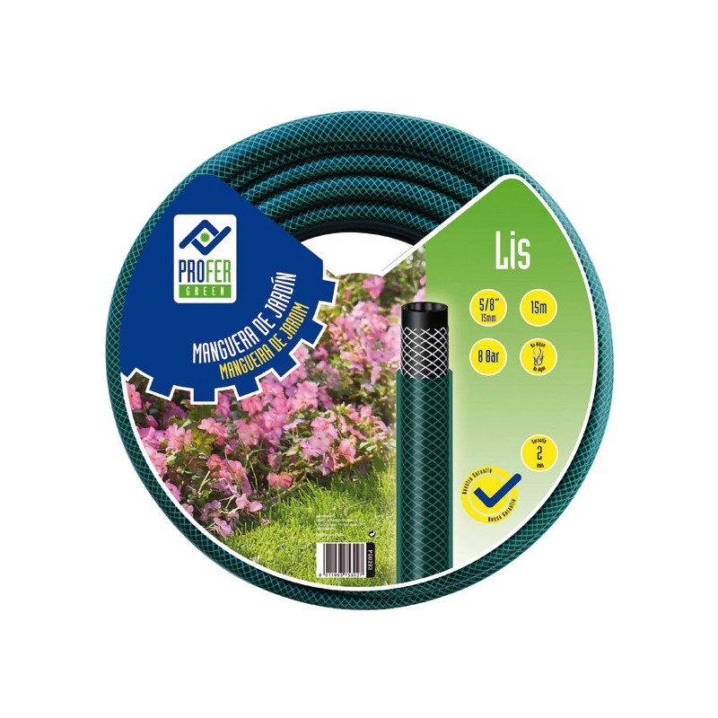 MANGUERA  TRENZADA  VERDE  LIS
