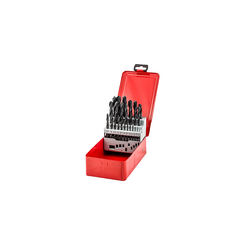 ESTUCHE 25 BROCAS METAL HSS-R DIN338