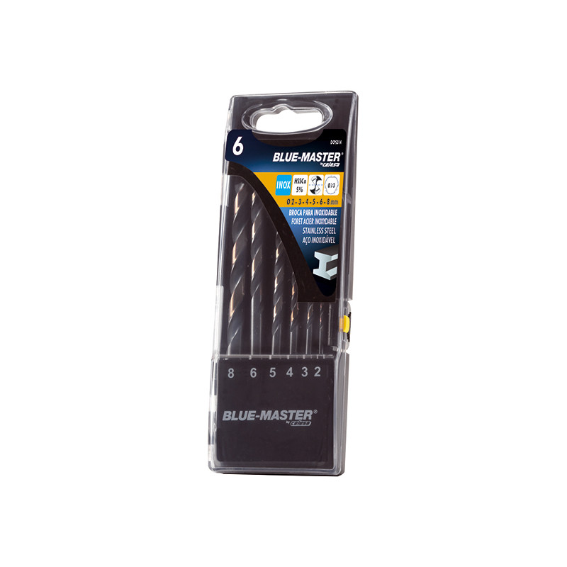 BROCA DIN338 HSS-CO ANTISLIP INOX JGO.6 PZS