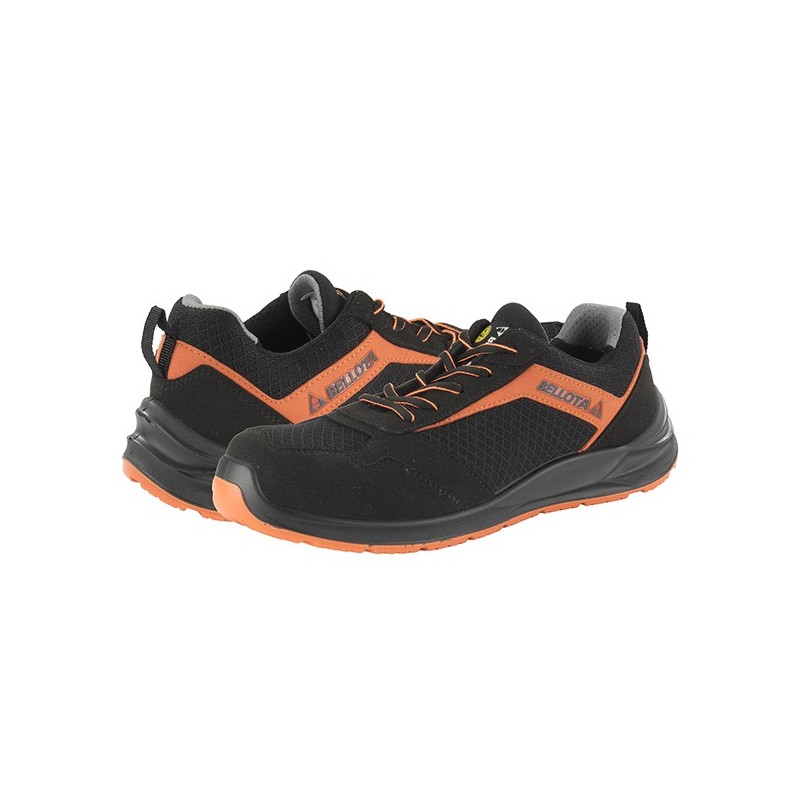 Zapato  Flex  Negro-Naranja  S1P  bellota