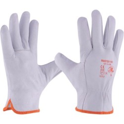 CAJA  DE  12  GUANTES  PIEL  VACUNO  BLANCO  3L