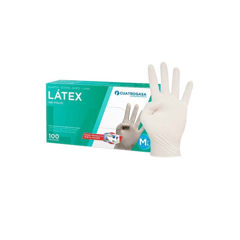 GUANTE  LATEX  DESECHABLE  C/100