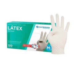 GUANTE  LATEX  DESECHABLE  C/100