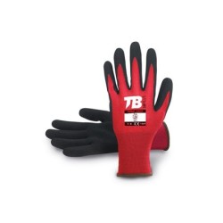 GUANTE  NYLON  ROJO  NITRILO  PALMA