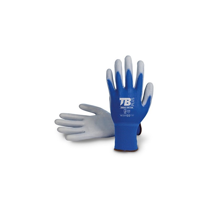 GUANTE  NYLON  AZUL  PU  GRIS  PALMA