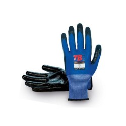 GUANTE  NYLON  AZUL  NITRILO  PALMA