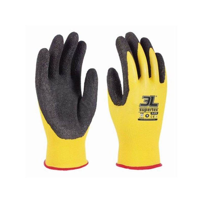 caja  12  GUANTEs  DE  LÁTEX  CON  SOPORTE  DE  NYLON