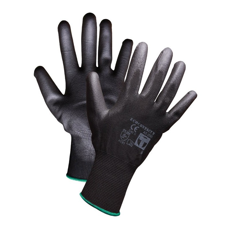 CAJA  DE  12  GUANTES  NYLON/POLIÉSTER  PU  ECOCONTACT  N  3L