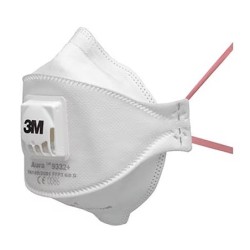 3M  Aura  Mascarilla  para  particulas  ffp3,  con  válvula,  9332+