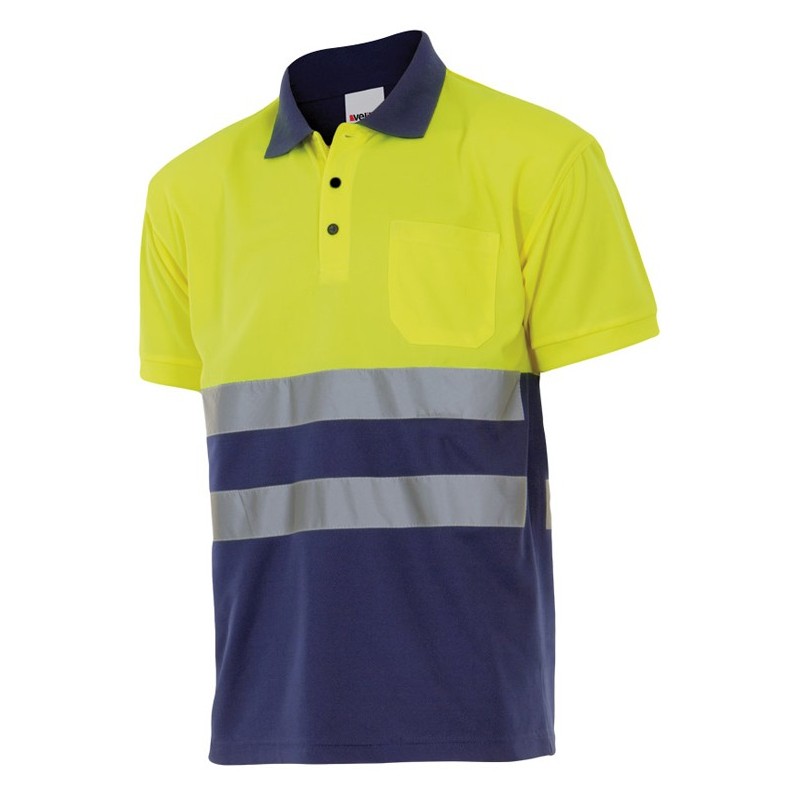 POLO  BICOLOR  ALTA  VISIBILIDAD  MANGA  CORTA  VELILLA