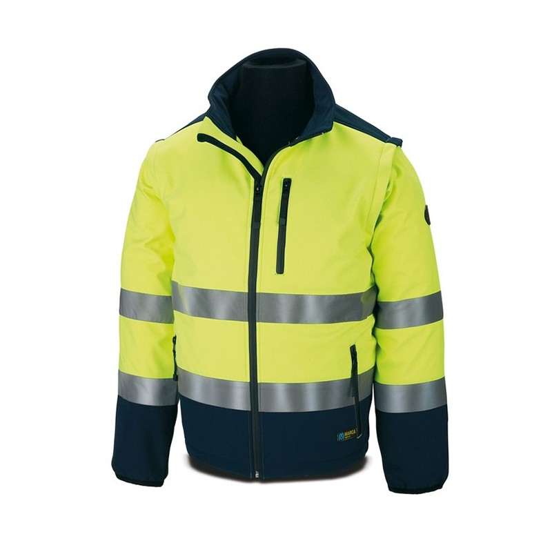 CAZADORA  TIPO  SOFT  SHELL  MARCA
