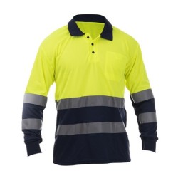 POLO  AV  M/LARGA  AMARILLO/AZUL