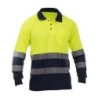 POLO  AV  M/LARGA  AMARILLO/AZUL